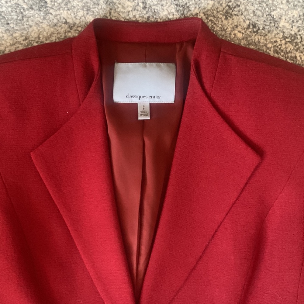 NWOT Classics Entier - Red Blazer - Small -